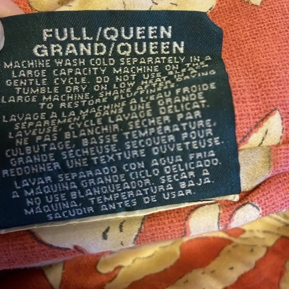 Ralph Lauren VILLA CAMELIA FLORAL Full Queen Comforter Retired EUC & 1 Sham